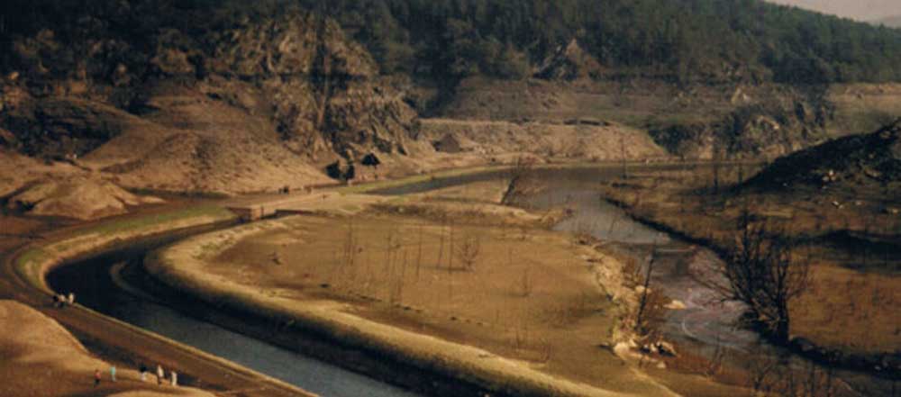 Lac de Guerlédan - vidange 1985